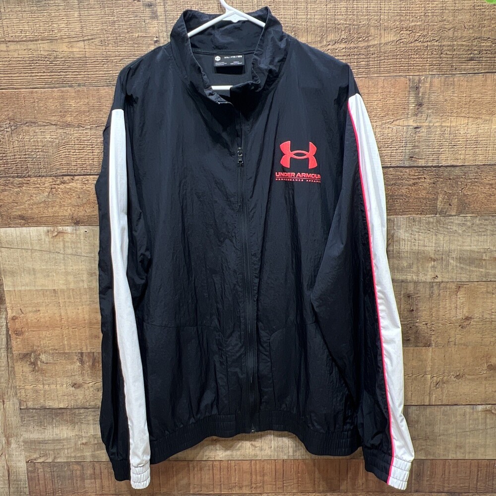 Under Armour Celliant Men’s Full Zip Windbreaker Black/Multicolor Size XXL GREAT